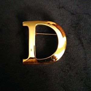 Vintage Anne Klein "D" Initial Pin